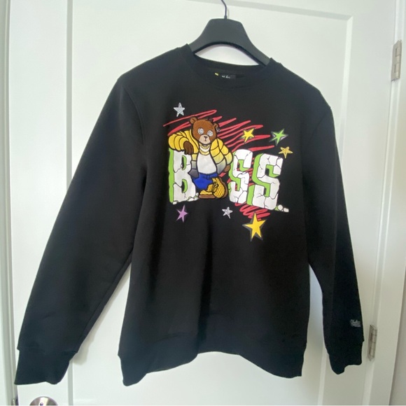 Boss Other - 90s, Y2K, Streetwear Boss Bear Embroidered Pullover Crew Neck Sweater Black SZ S